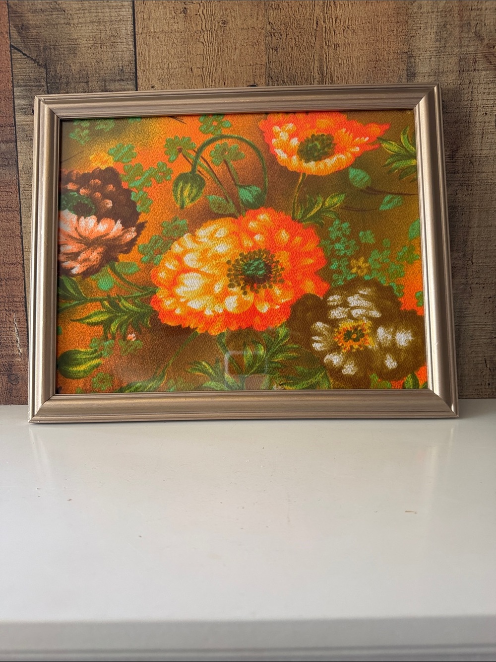 Framed MCM Bold Vibrant Psychedelic Aesthetic Wall Decor Flower Power Vibes